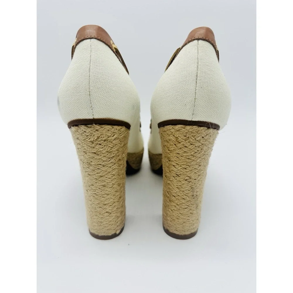 Milly Sperry Top Sider Women's Espadrille Leather Jute Vintage 9.5 M NWOB